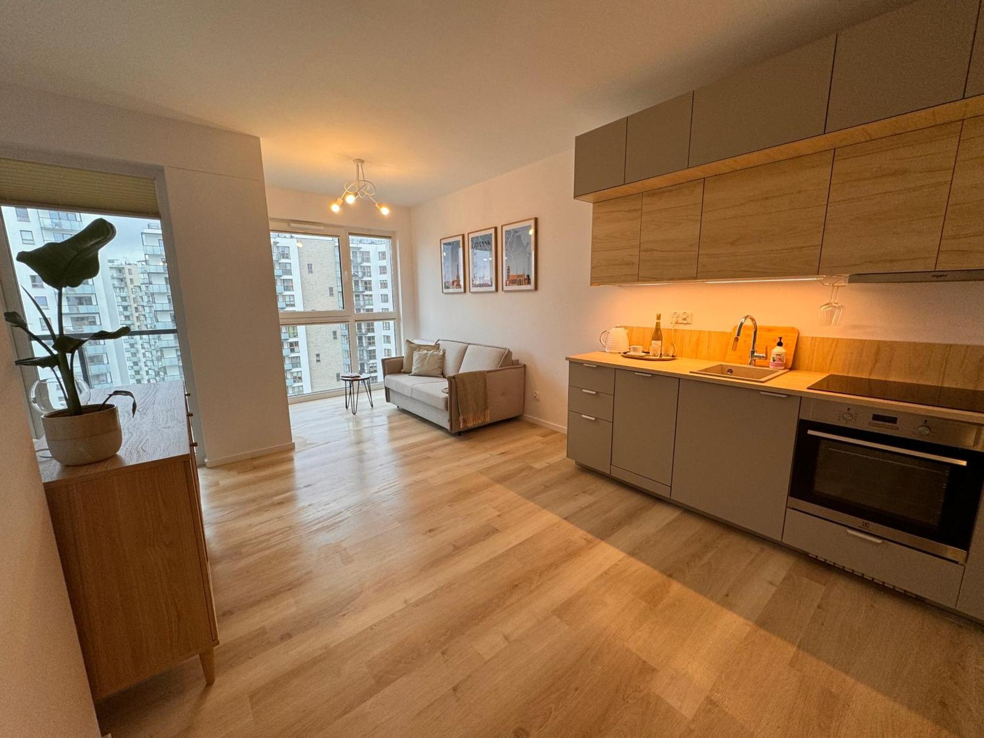 Amber Apartment On 14 Floor Gdańsk Eksteriør bilde